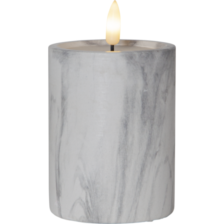 12 stk Star Trading Flamme Marble LED bloklys, batter