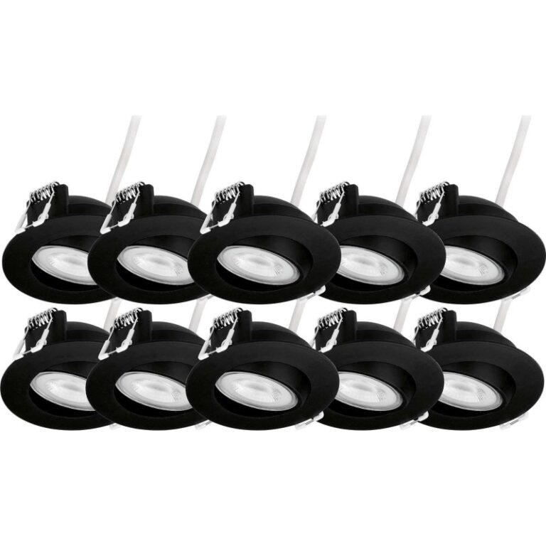 4lite Vinovia indbygningsspots, 10-pak, sort