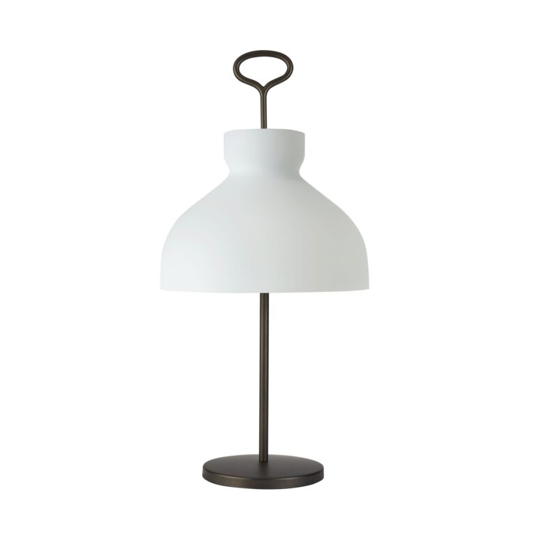 Arenzano Bordlampe Høj Hvid & Bronze
