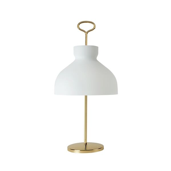 Arenzano Bordlampe Høj Hvid & Messing
