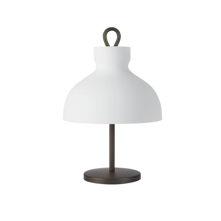 Arenzano Bordlampe Lav Hvid & Bronze