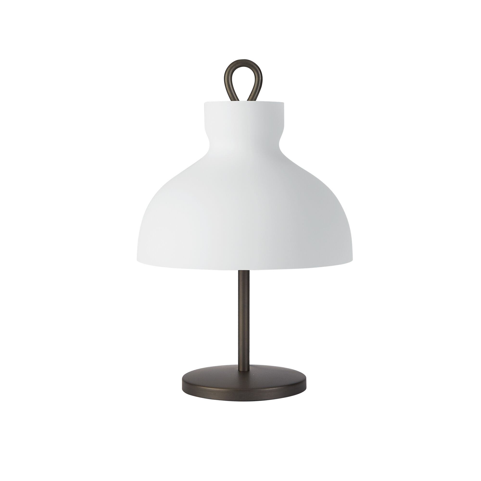 Arenzano Bordlampe Lav Hvid & Bronze
