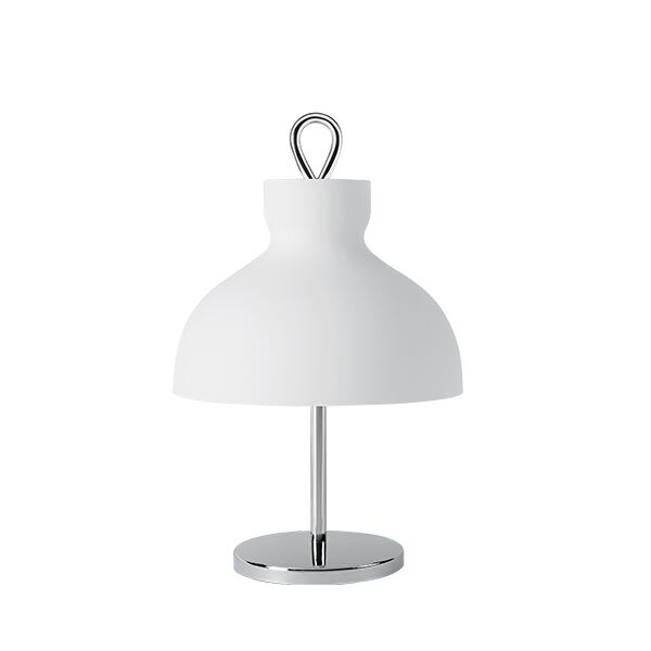 Arenzano Bordlampe Lav Hvid & Krom
