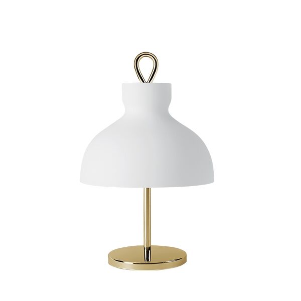 Arenzano Bordlampe Lav Hvid & Messing