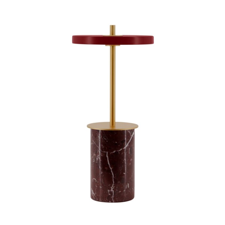 Asteria Move Transportabel Lampe Mini Rød Marmor