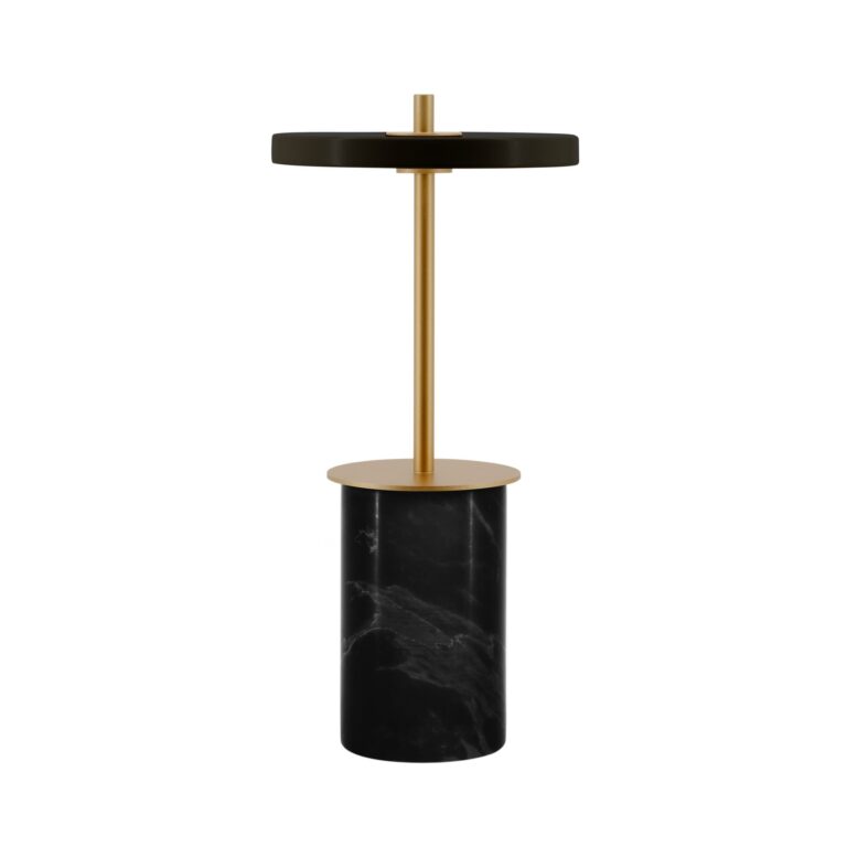 Asteria Move Transportabel Lampe Mini Sort Marmor