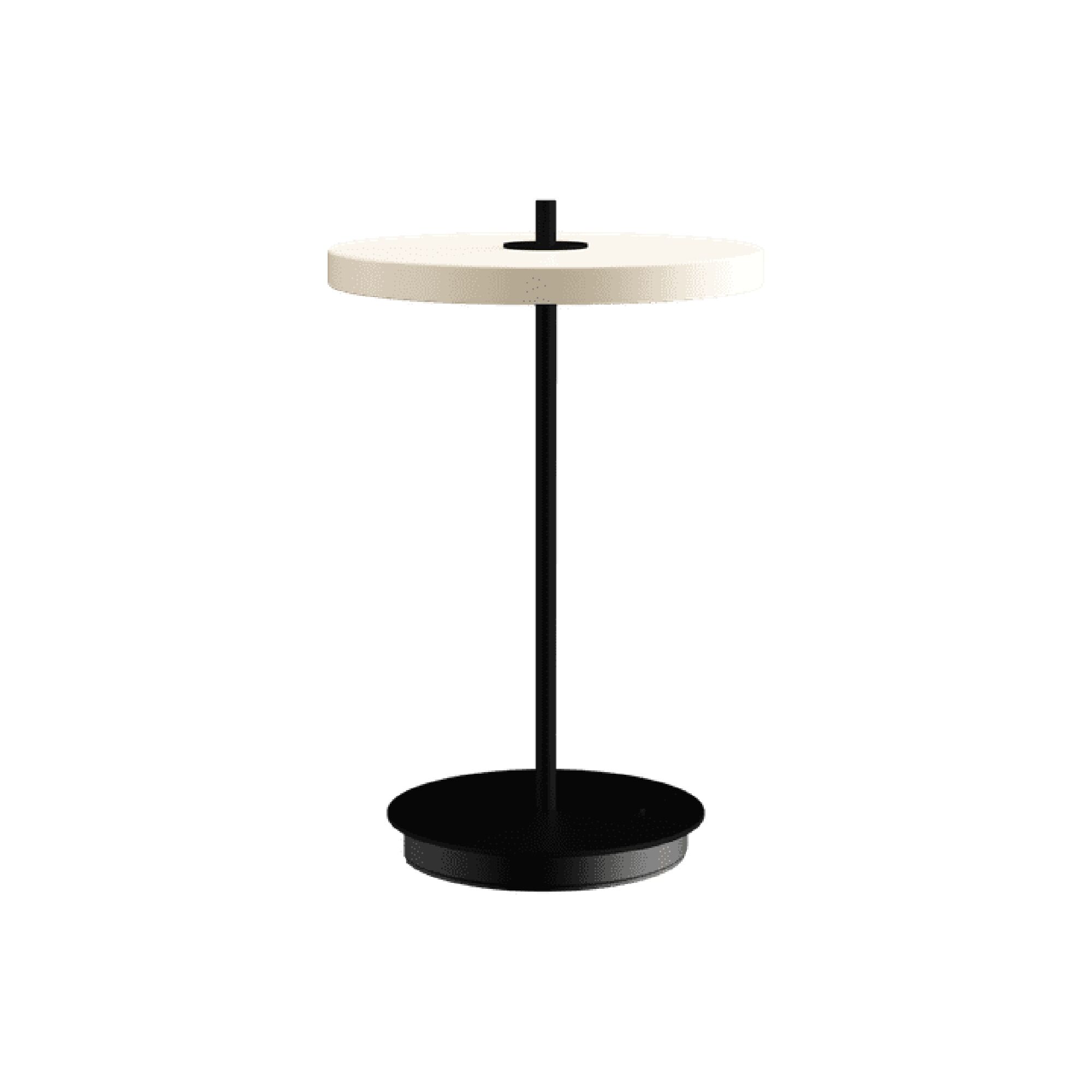 Asteria Move Transportabel Lampe Pearl White/Sort