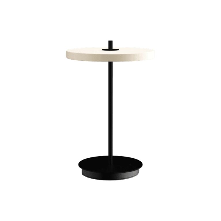 Asteria Move Transportabel Lampe Pearl White/Sort