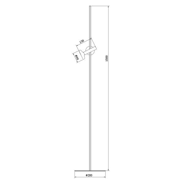 BLEND Gulvlampe Hvid/Messing