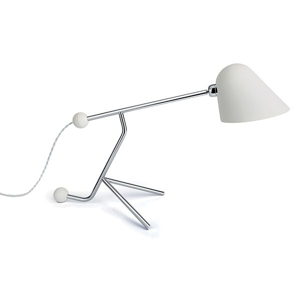Beghina Bordlampe Mat Hvid & Krom