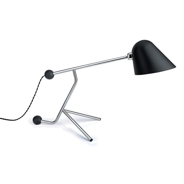 Beghina Bordlampe Mat Sort & Krom