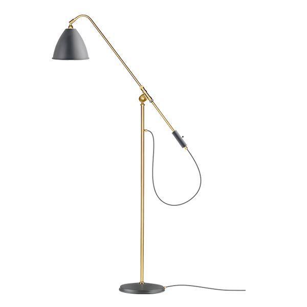 Bestlite BL4 Gulvlampe Grå/Messing