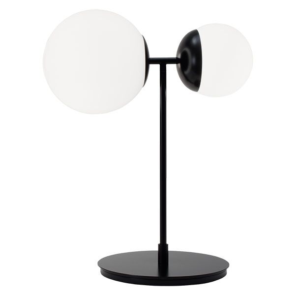 Biba Bordlampe Hvid & Mat Sort