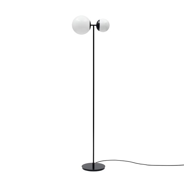 Biba Gulvlampe Hvid & Mat Sort
