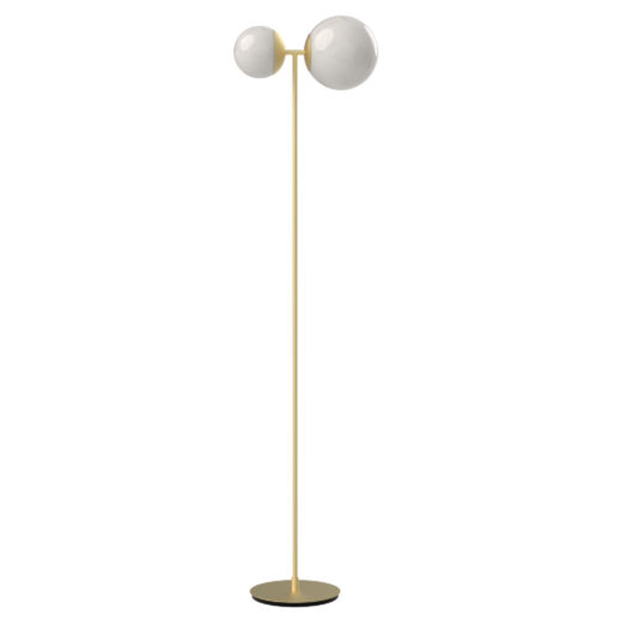 Biba Gulvlampe Hvid & Messing