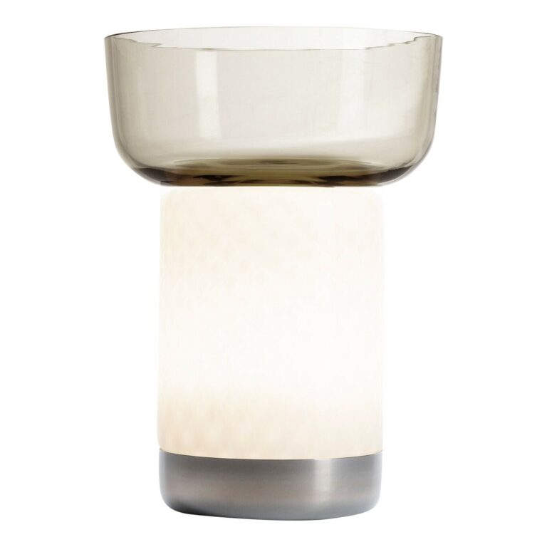 Bontá Transportabel Lampe Grå Med Glasskål