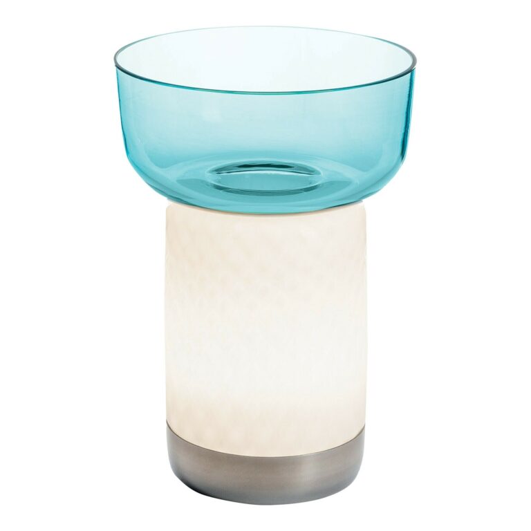 Bontá Transportabel Lampe Turkis Med Glasskål