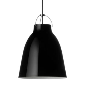 Caravaggio Pendel Blank Sort / Sort Ledning - Så længe lager haves - P2 Ø258mm