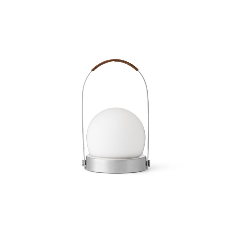 Carrie Transportabel Lampe Børstet Aluminium/Læder