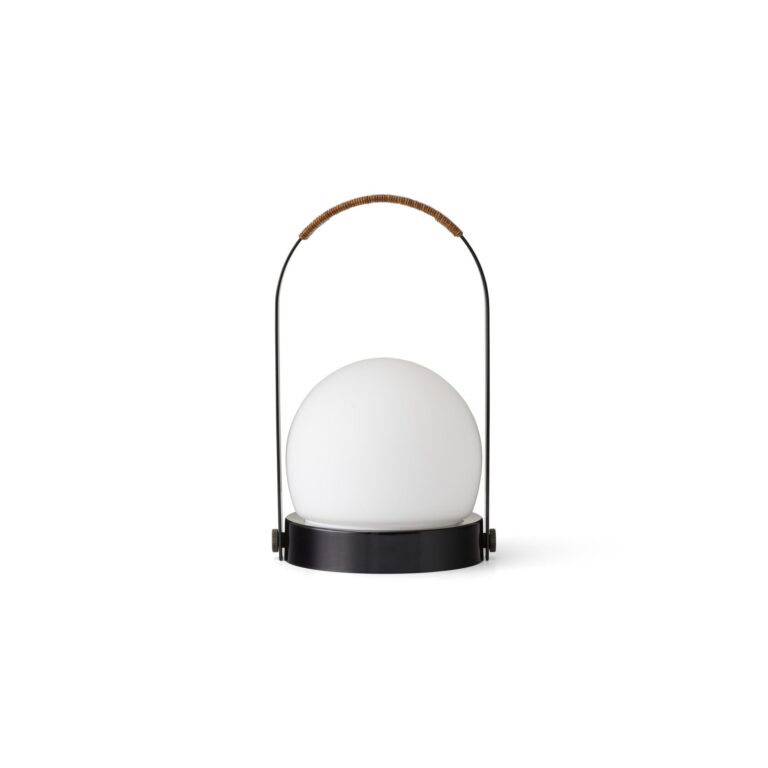 Carrie Transportabel Lampe Sort Stål/Læder