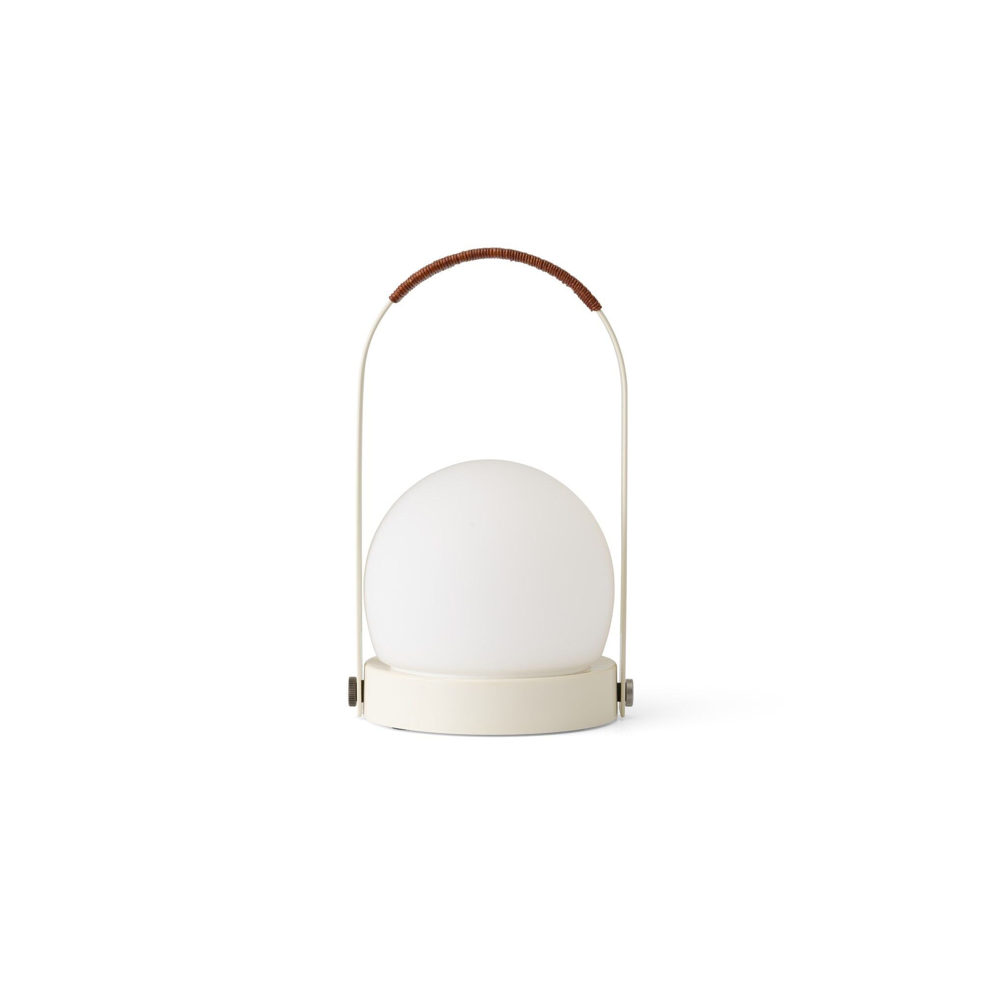 Carrie Transportabel Lampe Stål/Ivory/Læder