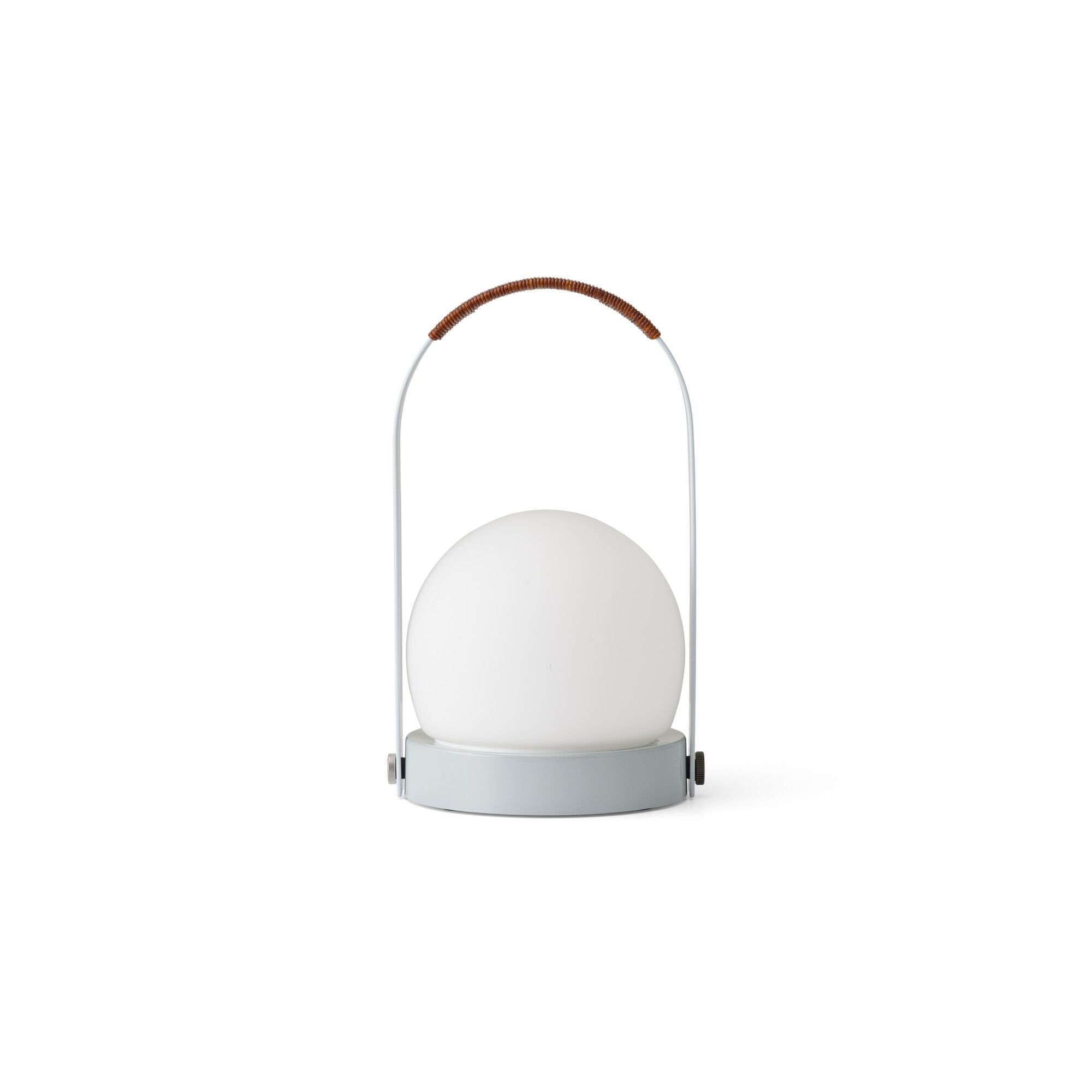 Carrie Transportabel Lampe Stål/Linen Blue/Læder