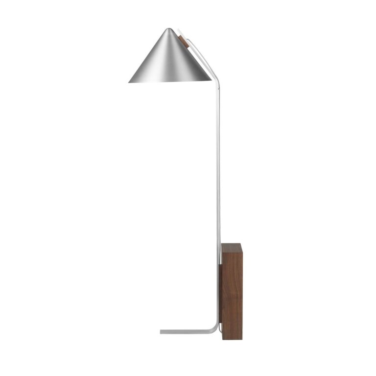 Cone Gulvlampe Børstet Aluminium & Valnød