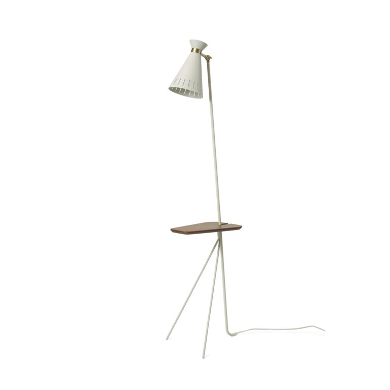 Cone Gulvlampe med Bord Varm Hvid