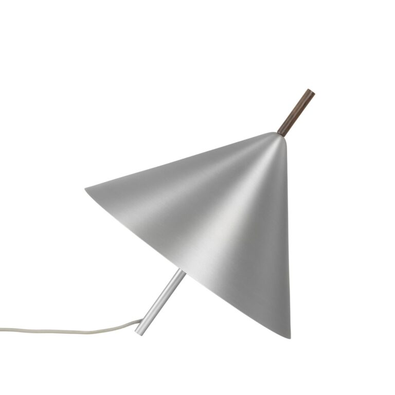Cone Spinning Top Gulvlampe Børstet Aluminium & Valnød