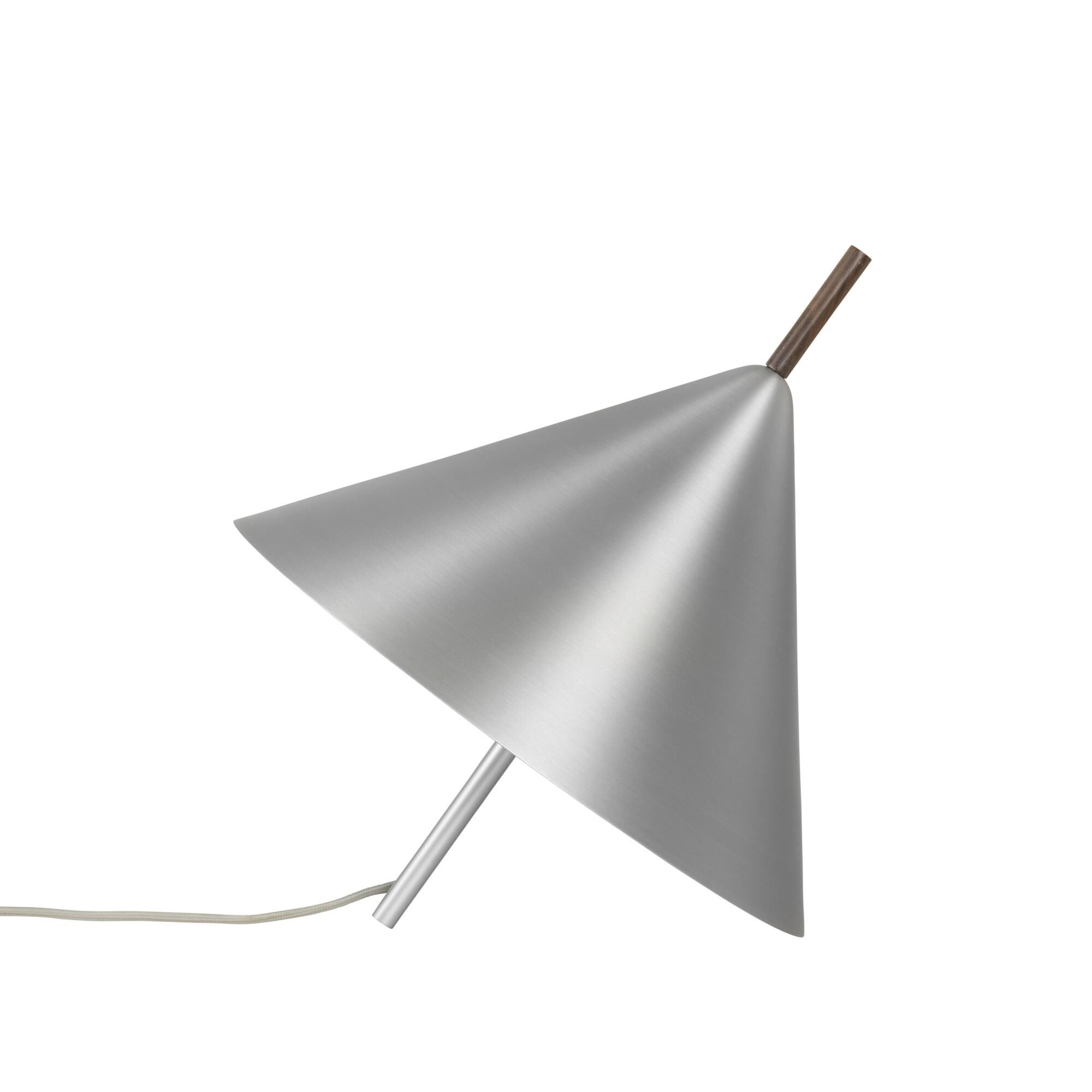 Cone Spinning Top Gulvlampe Børstet Aluminium & Valnød