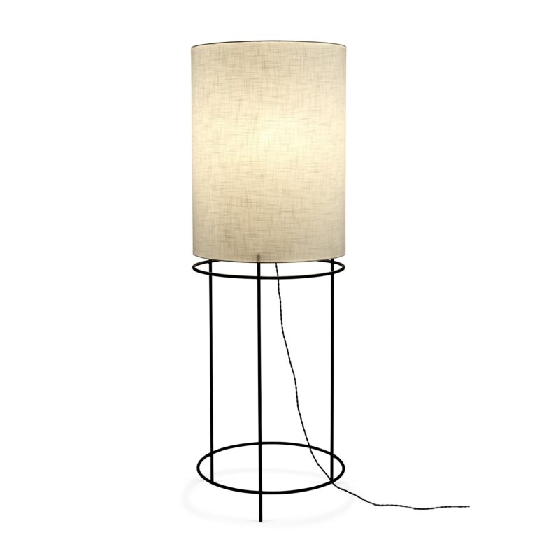 Cylinder 03 Gulvlampe Sort/Hvid