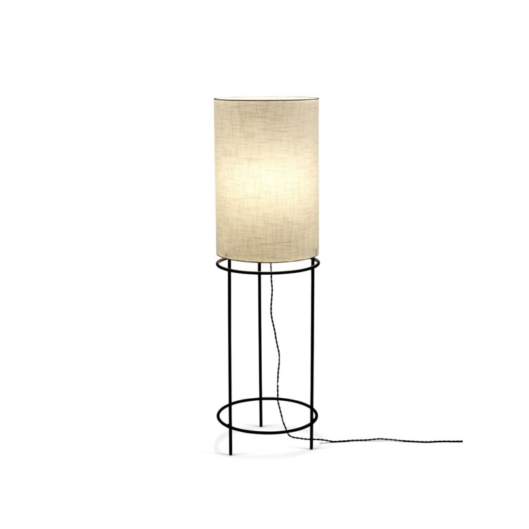 Cylinder 04 Gulvlampe Sort/Hvid