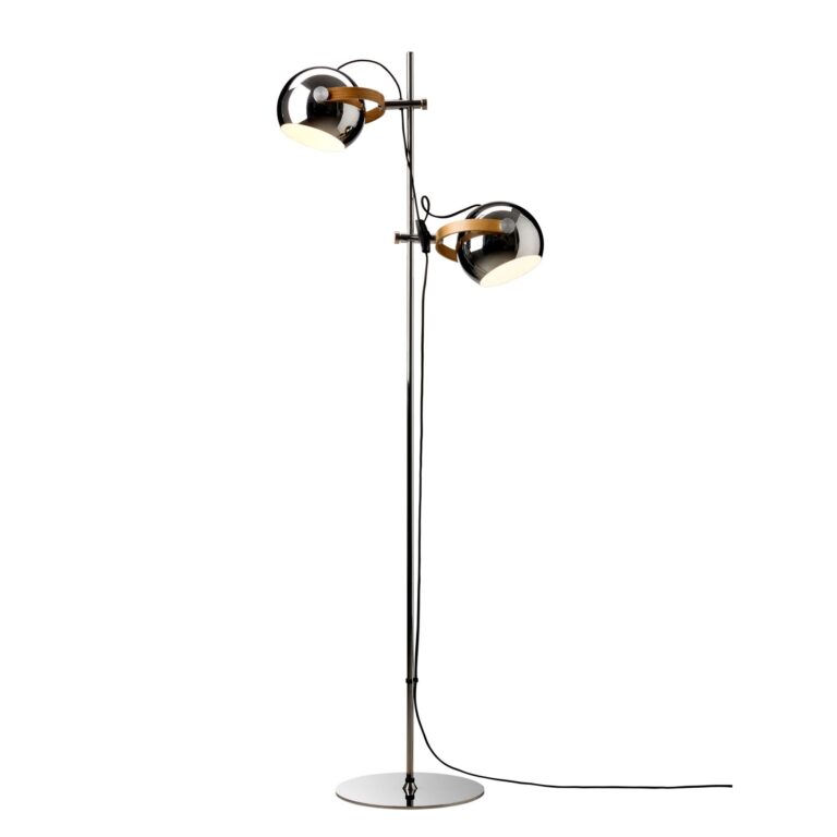 DC Gulvlampe 2-Arme Ø18 Krom