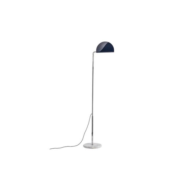 DCWéditions Mezzaluna Gulvlampe Krom/Deep Blue