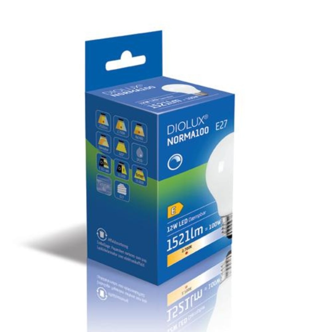 DIOLUX NORMA100 12W 927 E27 3000K Dæmpbar - GN
