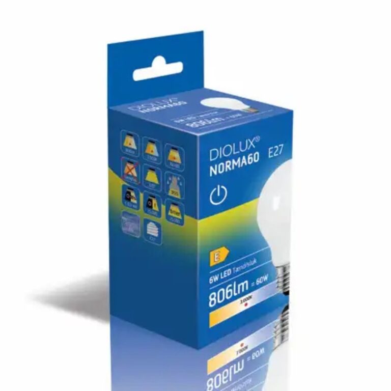 DIOLUX NORMA60 6W 830 E27 806lm tænd/sluk - GN