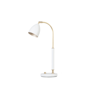 Deluxe Bordlampe Hvid/Messing - Belid