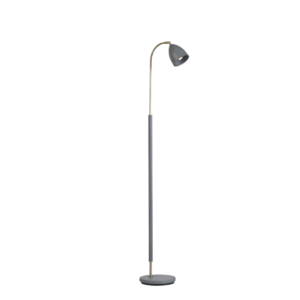 Deluxe Gulvlampe Grå/Messing - Belid