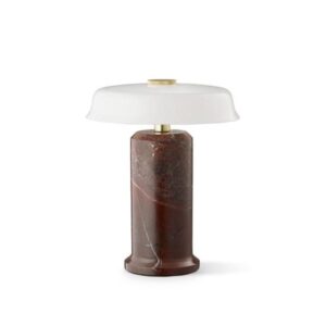 Design By Us Trip No. 2 Transportabel Lampe Burgundy Marble/Glossy Opal