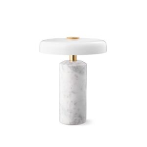 Design By Us Trip Transportabel Lampe Carrara Marble/Glossy Opal