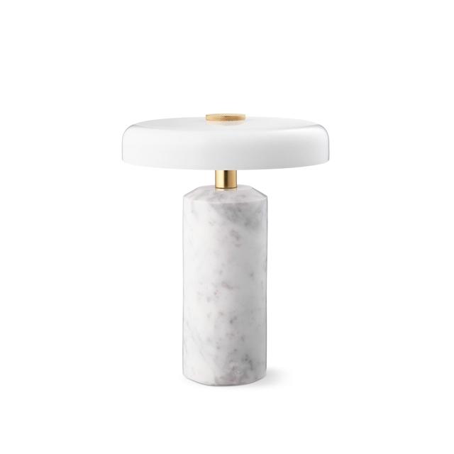 Design By Us Trip Transportabel Lampe Carrara Marble/Glossy Opal