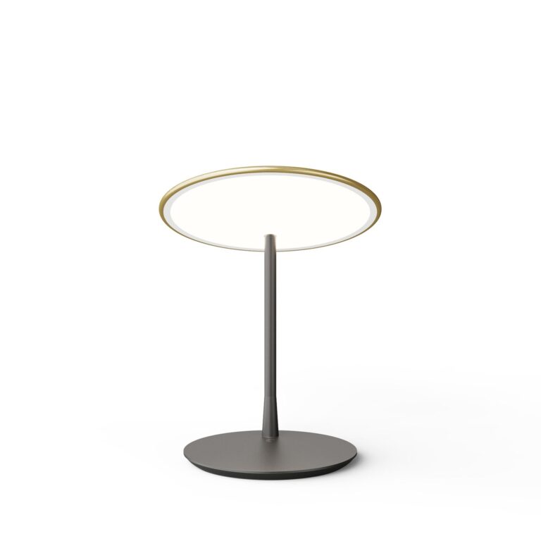Disc Bordlampe Børstet Messing/Sort