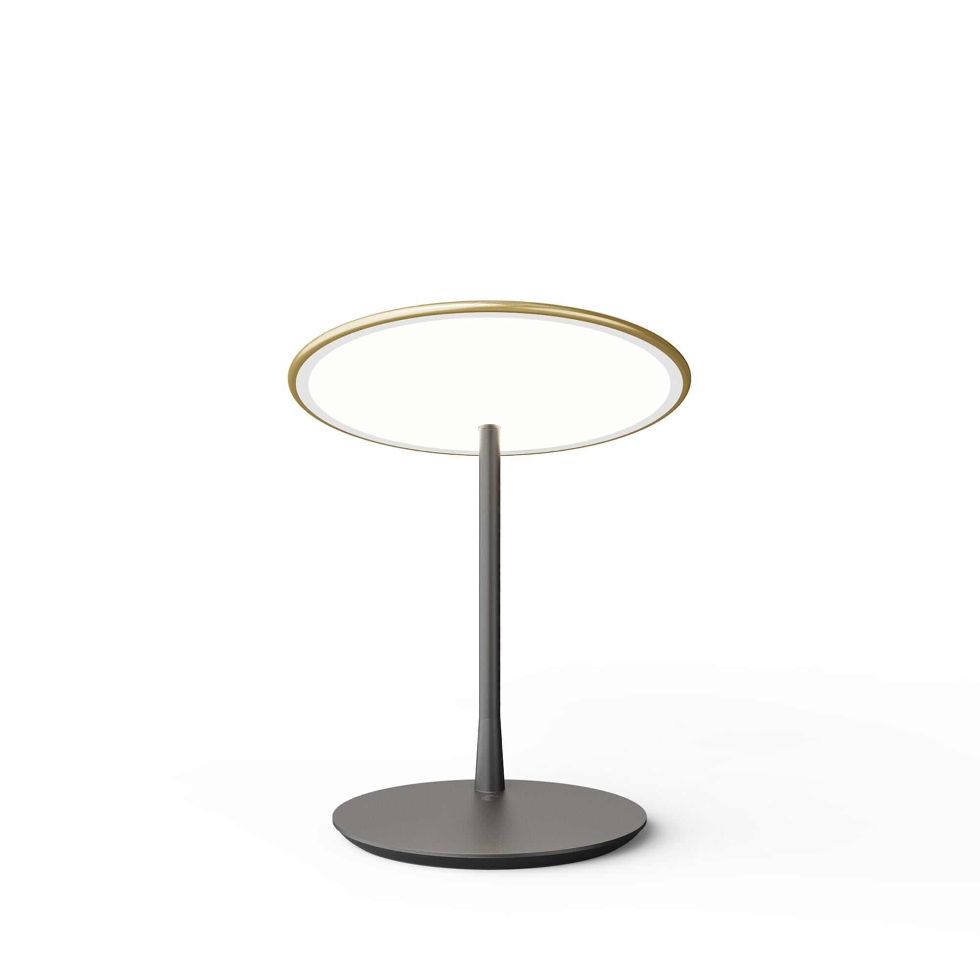 Disc Bordlampe Børstet Messing/Sort