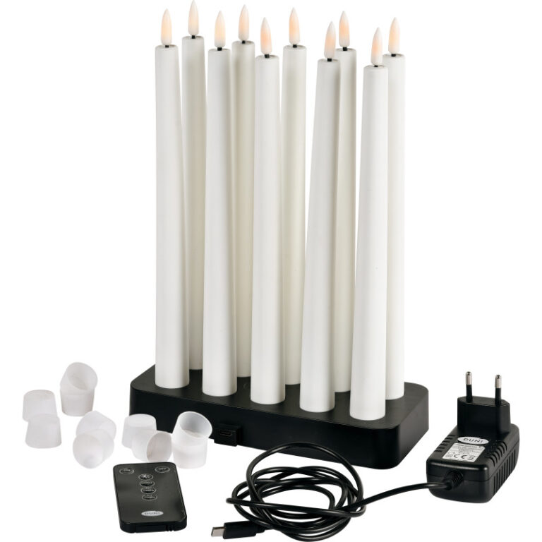 Duni genopladelige LED kronelys, 10 stk.
