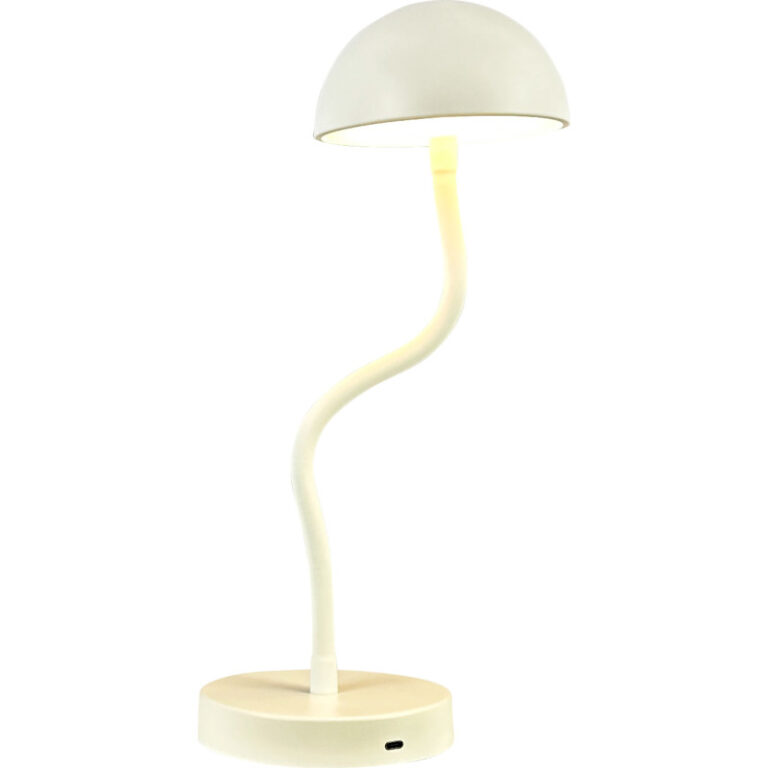 Dyberg Larsen Fonzy genopladelig bordlampe, hvid