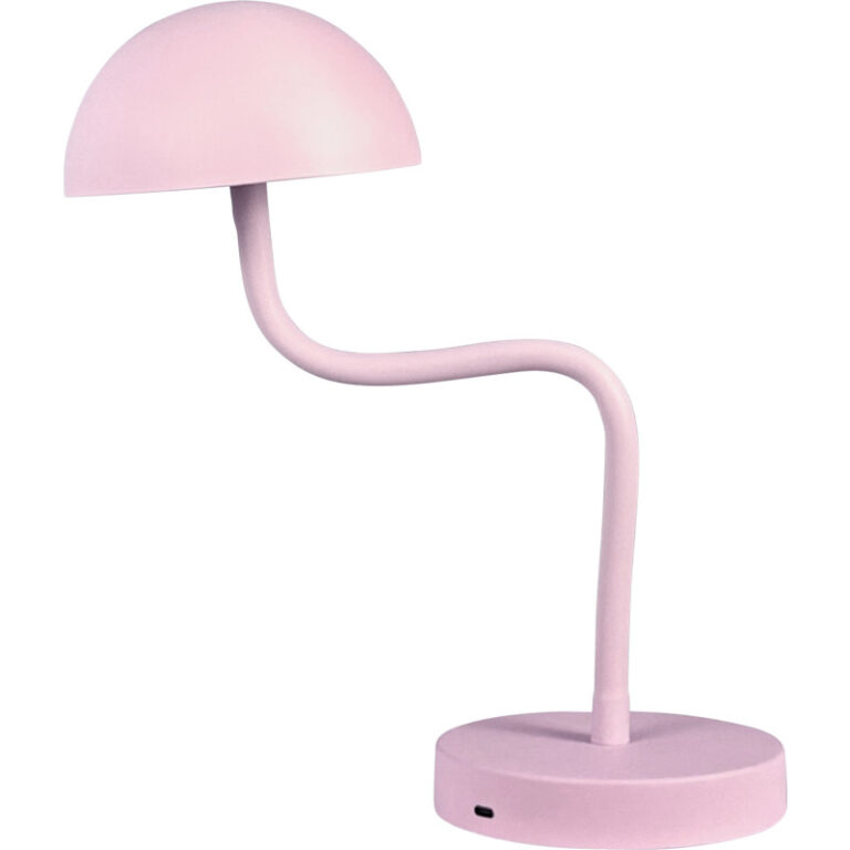 Dyberg Larsen Fonzy genopladelig bordlampe, lyserød
