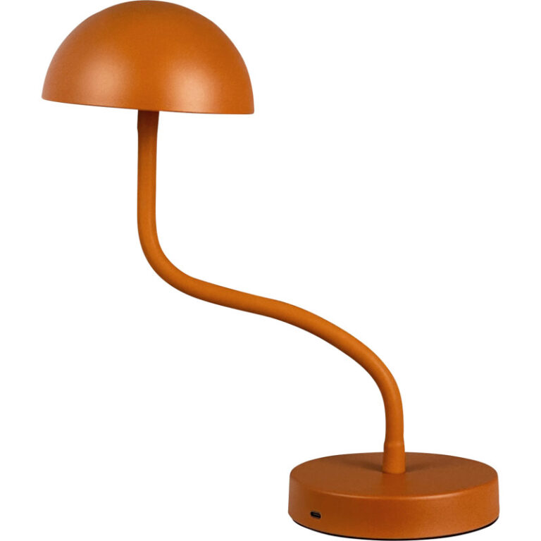 Dyberg Larsen Fonzy genopladelig bordlampe, orange