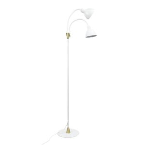 Dyberg Larsen Lilje Gulvlampe Hvid/Messing