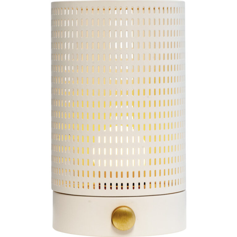 Dyberg Larsen Mesh genopladelig bordlampe, hvid