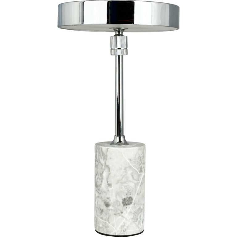 Dyberg Larsen Starlight genopladelig bordlampe, grå marmor